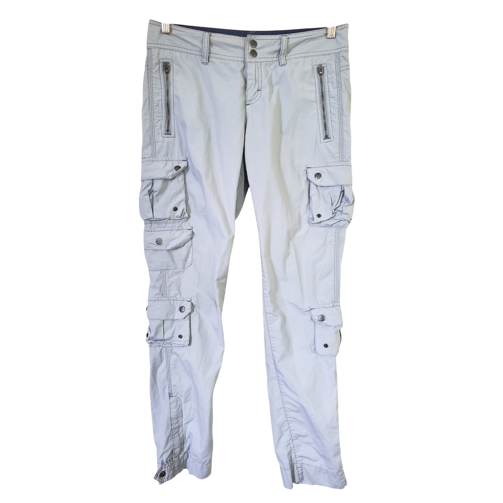 Athleta Womens Cargo Pants Size 4 Zipper Pockets Cotton Blend Casual Hiking